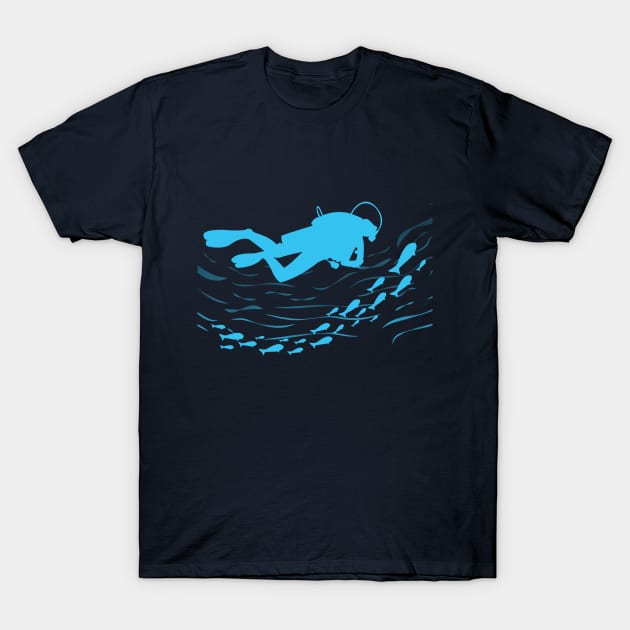 Scuba Diving T-Shirt by vladocar